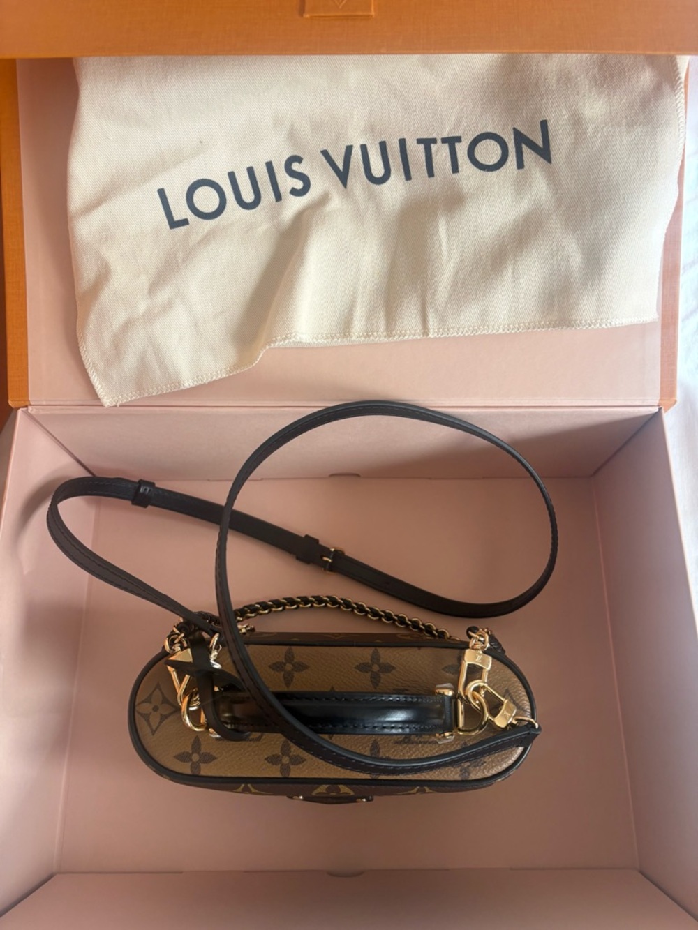 Louis Vuitton Brown Monogram Vanity Crossbody with Gold Hardware - Picture 5 of 10